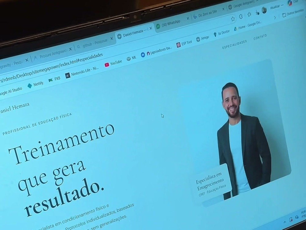Site de profissional de saúde feito no workshop